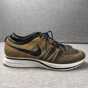 Nike Flyknit Trainer Sneakers Golden Beige Black AH8396-203 Men’s Size 14 US